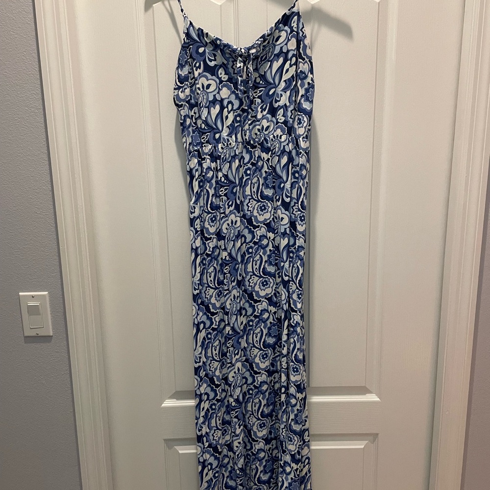 GAP Blue and White Maxi Dress